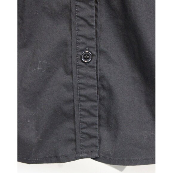 2 New York & Company Button Down Shirts sz XXL Blue Black Simple V-Neck - Picture 10 of 14